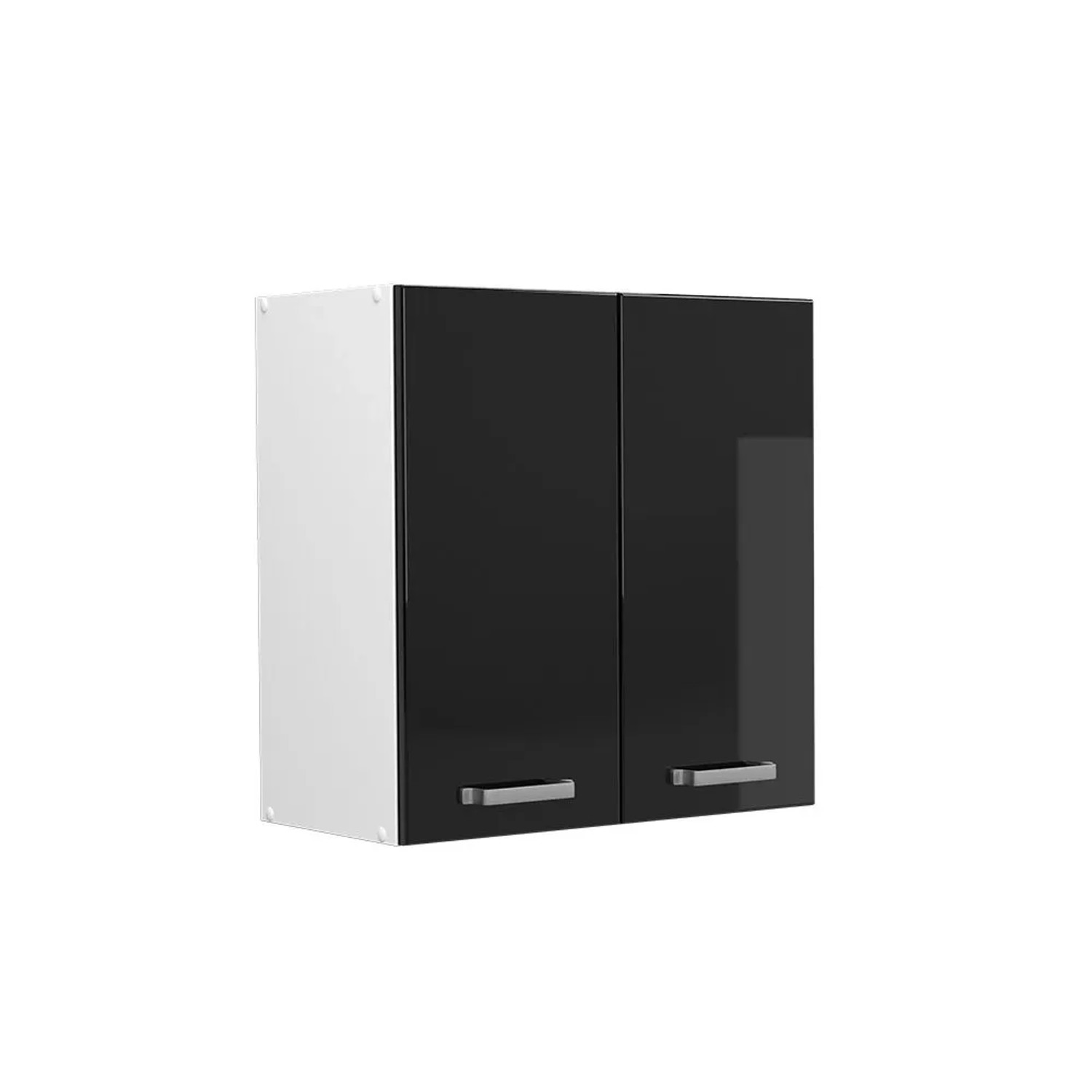 Vicco Hängeschrank R-Line Hängender Küchenschrank Schwarz Hochglanz Weiß 60 cm