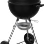 Schwarzer Weber Holzkohle Kugelgrill Original Kettle E-4710 mit Deckelthermometer und One-Touch System.
