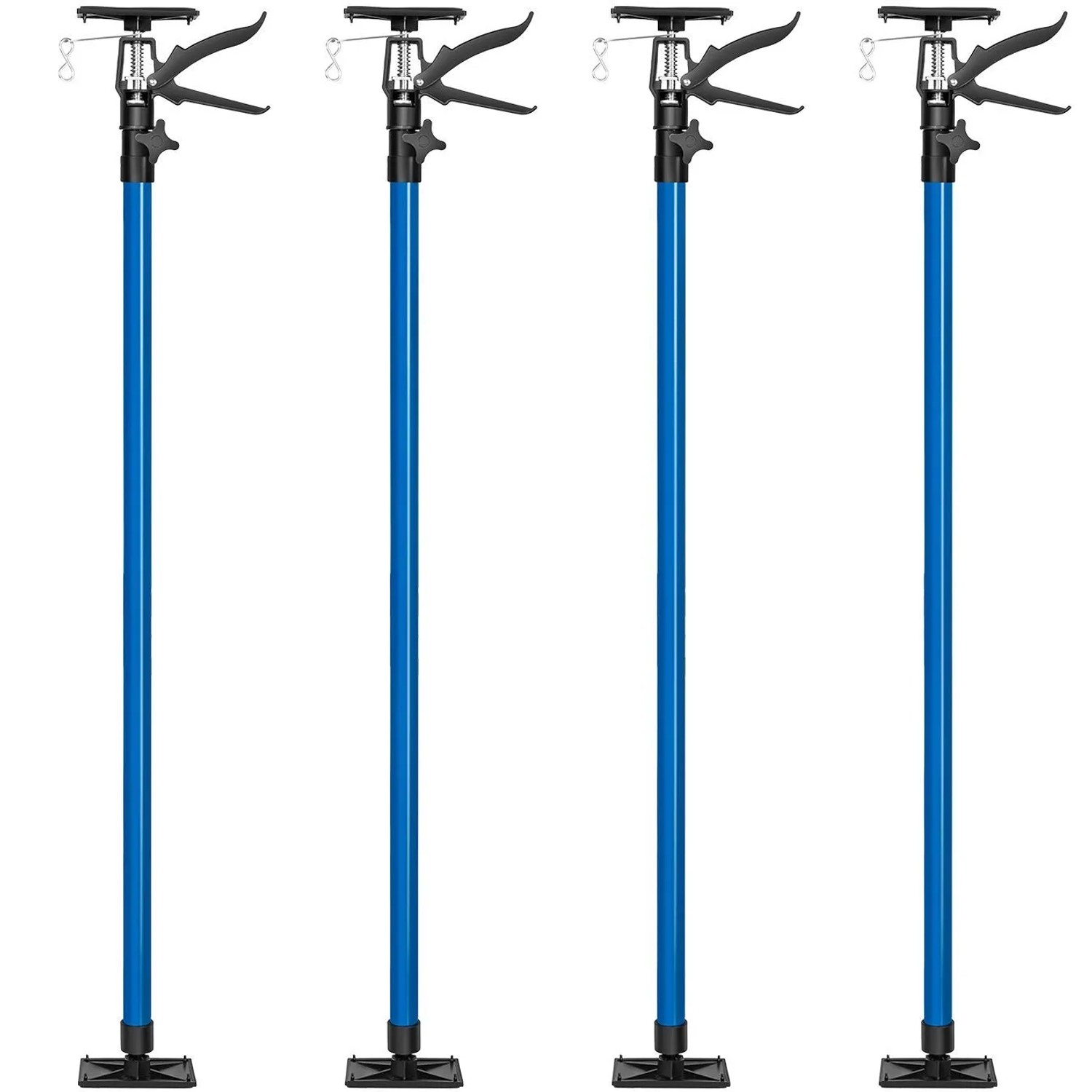 Tectake 4Er Set Teleskopstützen  Stufenlos Höhenverstellbar 115 – 290 cm  20 x 8 x 115 cm Blau