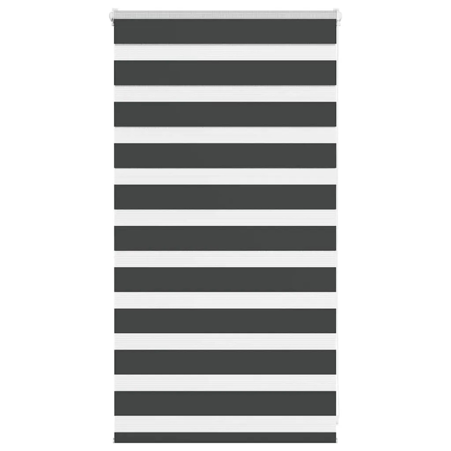 vidaXL Doppelrollo Schwarz 75x100 cm Stoffbreite 70,9 cm Polyester 4014204