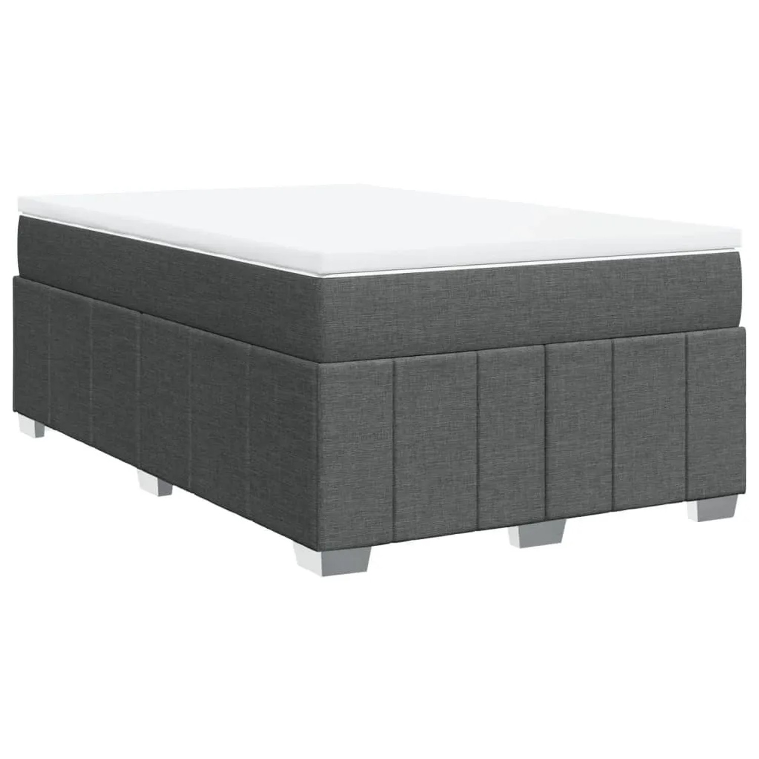 vidaXL Boxspringbett mit Matratze Dunkelgrau 120x190 cm Stoff 3285457 günstig online kaufen