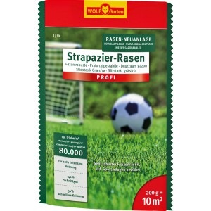 Wolf-Garten Strapazier-Rasen Profi LJ 10, 200g Packung für 10m² Rasenfläche.