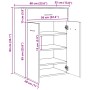vidaXL Schuhschrank Artisan-Eiche 60x35x84 cm Holzwerkstoff 855953_10
