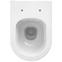 Weißes Domberg Wand-WC-Set DB1004, spülrandlos, mit WC-Sitz. Modernes Design für das Badezimmer.