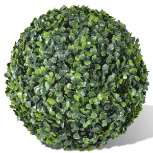 Künstliche Buchsbaumkugel, 35 cm, Formschnitt, grüne Kunstpflanze für Deko.