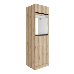 Optifit Hochschrank Kaya290 in Wildeiche NB für Backofen und Kühlschrank, 60 cm breit.