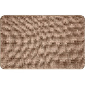 Beige Badematte (50x80 cm) von baliv aus Polyester, flauschiger Badteppich für das Badezimmer.