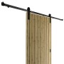 Radex Schiebetür-Komplettset Akustikpaneel Lamette, 95x210 cm, mit Lamellen-Design und schwarzer Schiene.