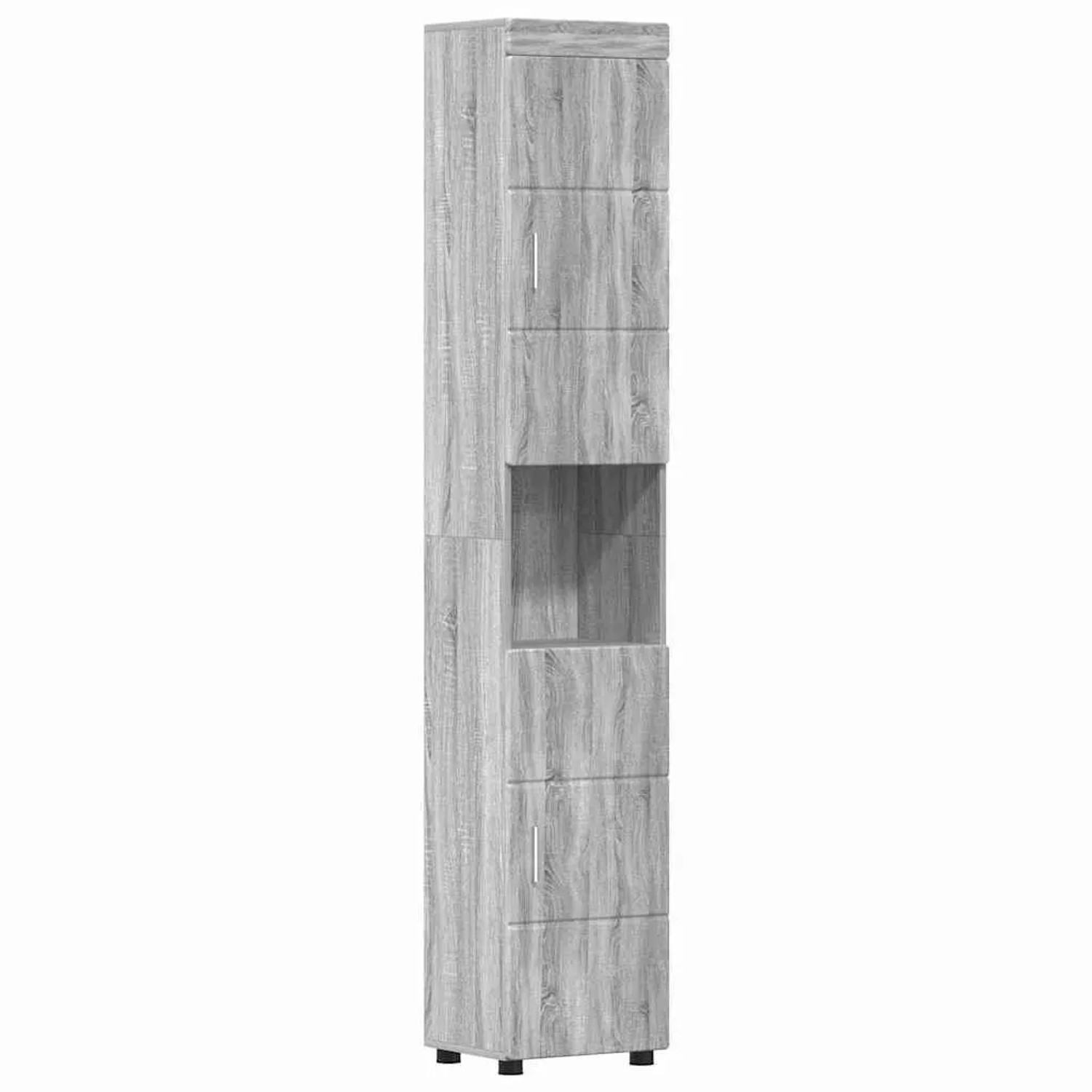 vidaXL Badezimmerschrank-Set TULUM Graues Sonoma 37 x 31,5 x 203 cm 880357