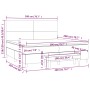 vidaXL Boxspringbett Taupe 200x200 cm mit Matratze und Bank, Stoffbezug.