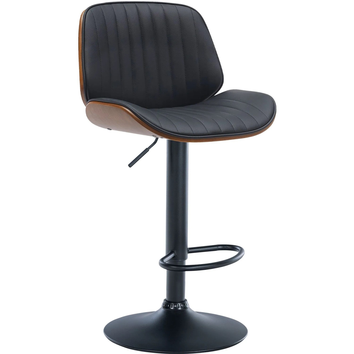 CLP Barhocker Nova Kunstleder Walnuss/Schwarz