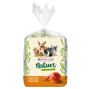 Nature Ergänzungsfutter Timothy Hay mit Karotte und Kürbis, 500g Packung für Nager.