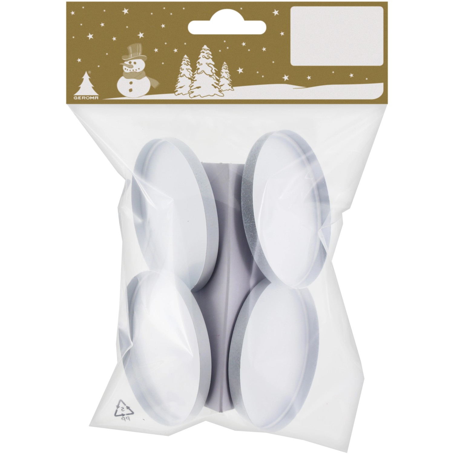 Weihnachtlicher Teelichthalter aus Metall 4 St. Weiß matt Ø 6 cm günstig online kaufen