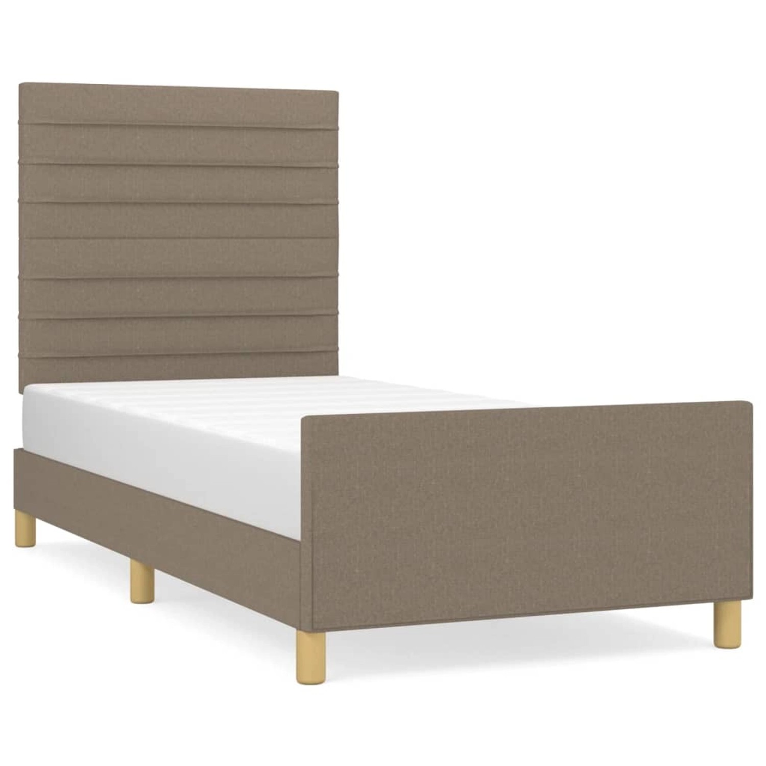 vidaXL Bettgestell mit Kopfteil Taupe 90x190 cm Stoff Modell 71376482 günstig online kaufen