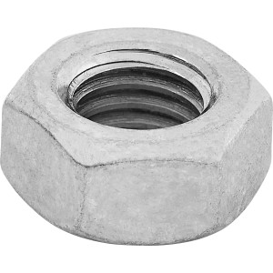 Nahaufnahme: Verzinkte Sechskantmutter M8, ideal für Schraubverbindungen, 100er-Pack.