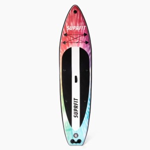 Suprfit SUP Board Batik, aufblasbar, mit farbigem Batik-Muster und schwarzem Anti-Rutsch-Pad. Ideal für Wassersport.