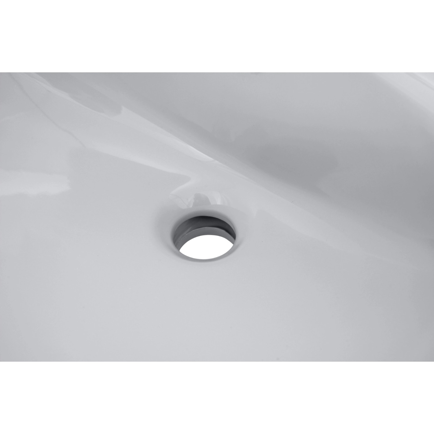 Calmwaters Hänge-Waschbecken 60 x 50 cm Manhattan-Grau Oval  