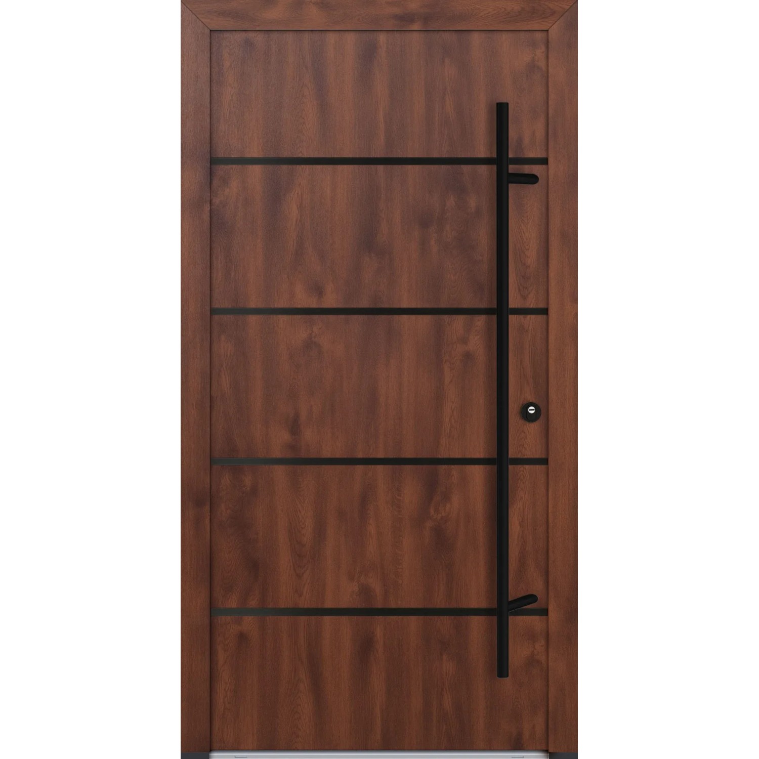 FM Türen AS68 Modell 22 1000 x 2000 Nussbaum Rechts Innen Beschläge Set 01