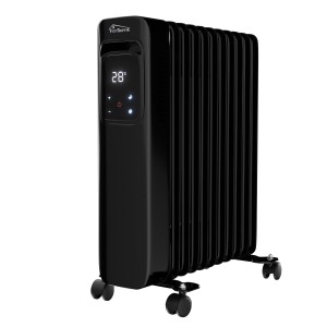 Schwarzer TroniTechnik Ölradiator TT OR 311 mit 11 Rippen, 2500W und WiFi Funktion.