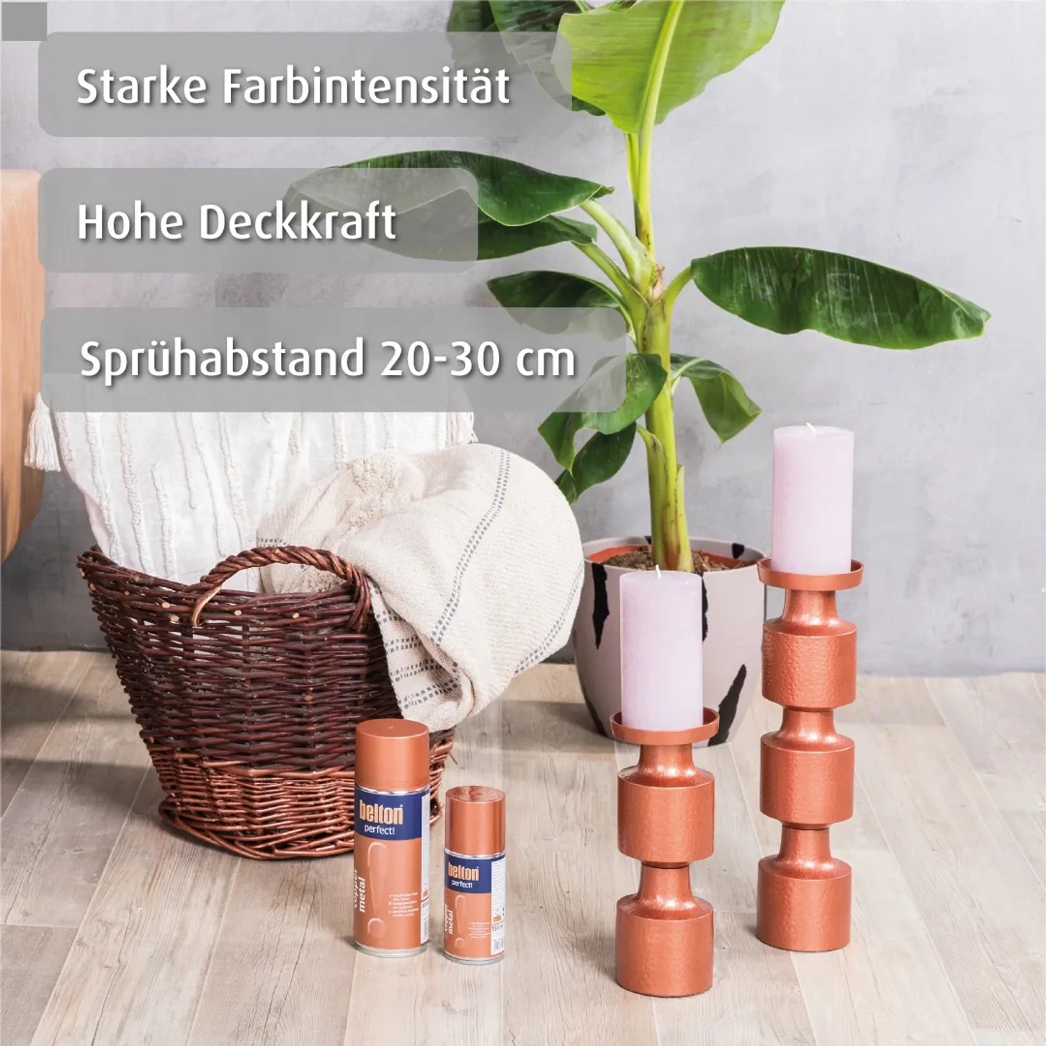 belton Buntlack Perfect Copper Metal, seidenmatt, 400ml Dose. Effektfarbe für Metall-Look.