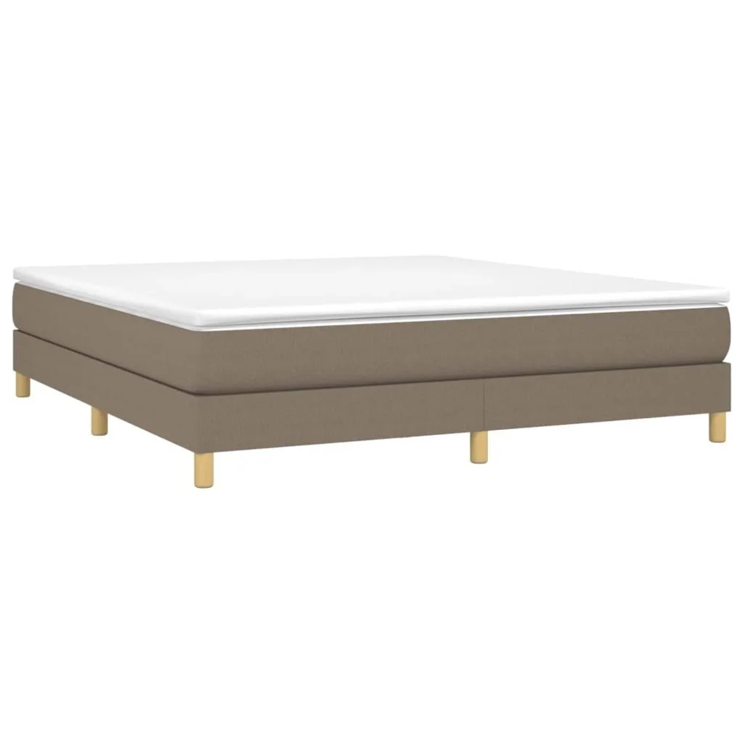 vidaXL Boxspringbett mit Matratze Taupe 160x200 cm Stoff 3144187 günstig online kaufen
