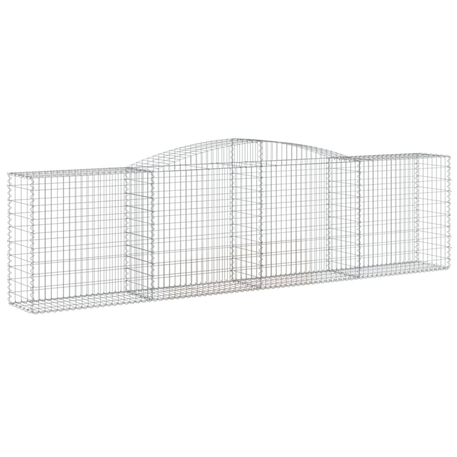 vidaXL Gabionen mit Hochbogen 4 Stk 400x50x100/120cm Eisen 1635405