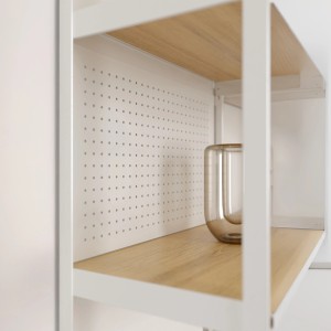 Ar Shelving Lochwand Rivet Style M 43 x 67 cm Grauweiß FSC®