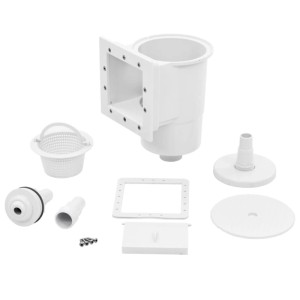 8-teiliger Pool Skimmer Set von vidaXL, Pooltechnik Zubehör aus ABS, weiß.