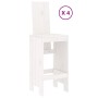 vidaXL Gartenbar-Set, 5-teilig, weißes Kiefernholz: Bartisch und 4 Barhocker für Garten und Terrasse.
