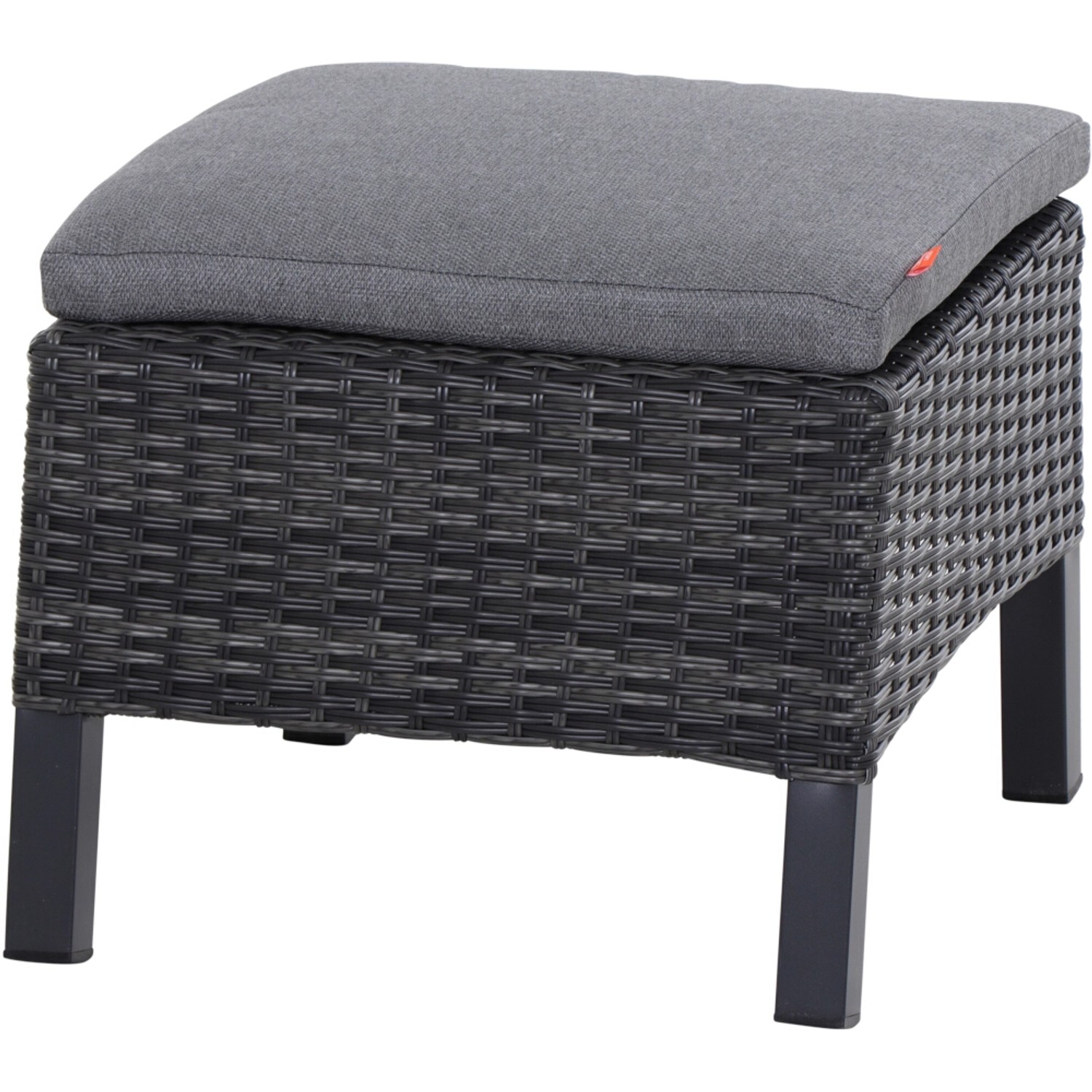 Siena Garden Hocker Taranto Matt Anthrazit inkl. Kissen 50 cm x 54 cm x 40 cm