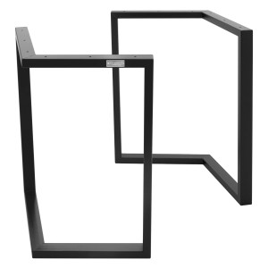 ML-Design Tischkufen 2er Set, Arrow V-Form, 70x72cm, Metall schwarz, für Esstische im Industrial Design.