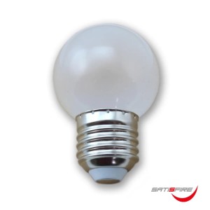 Ultra-warmweiße LED-Kugellampe E27 für Satisfire Partylichterkette.