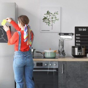 Relaxdays Folienschneider 2er Set Kunststoff Metall Schwarz Magnetisch Variabel Einstellbar 5 cm x 37 cm x 8 cm 0.23 kg