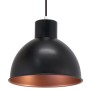 Eglo Pendelleuchte im Vintage-Stil, schwarz mit kupferfarbenem Lampenschirm.