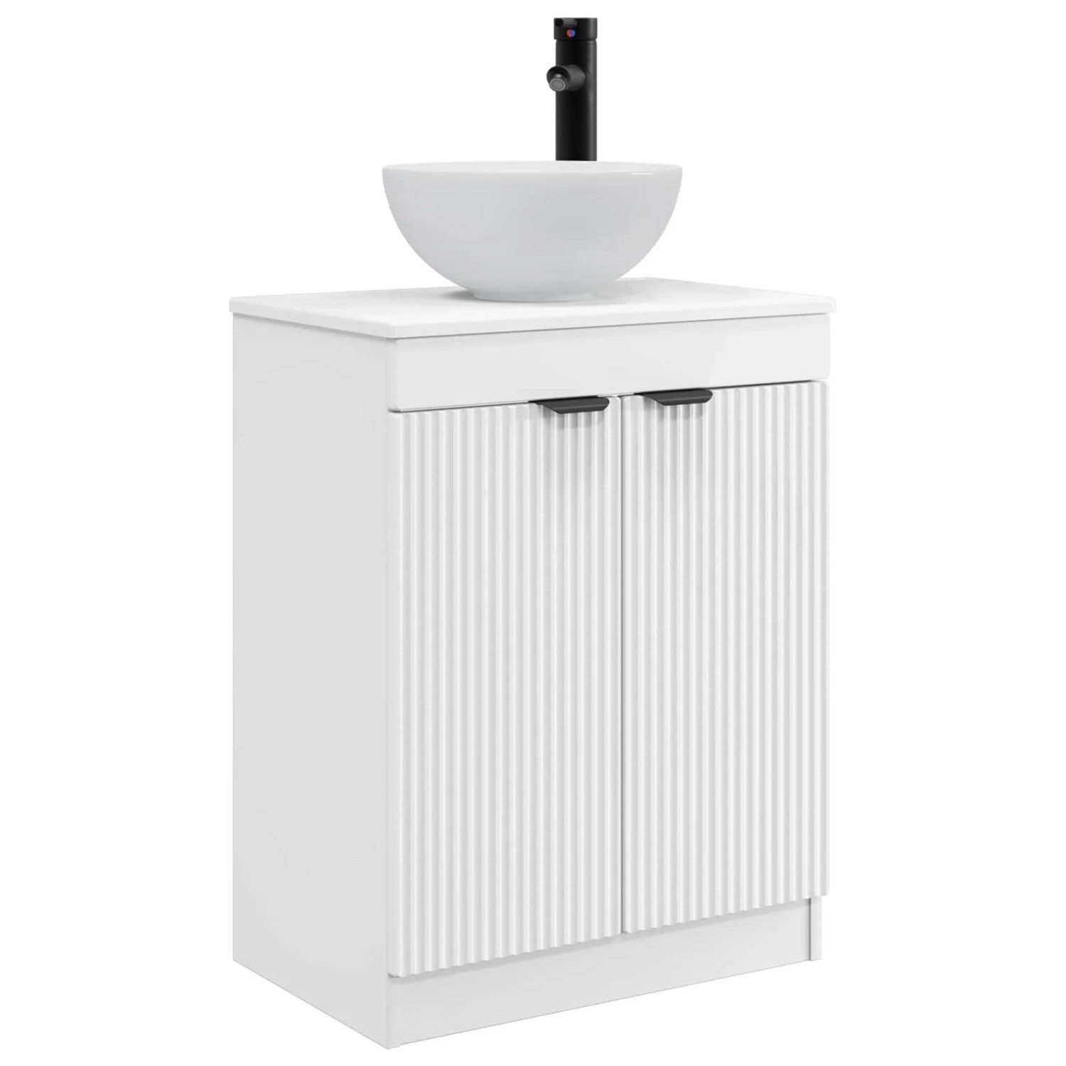 vidaXL Badezimmerschrank mit Waschbecken Weiß 54 x 35 x 83 cm 890138