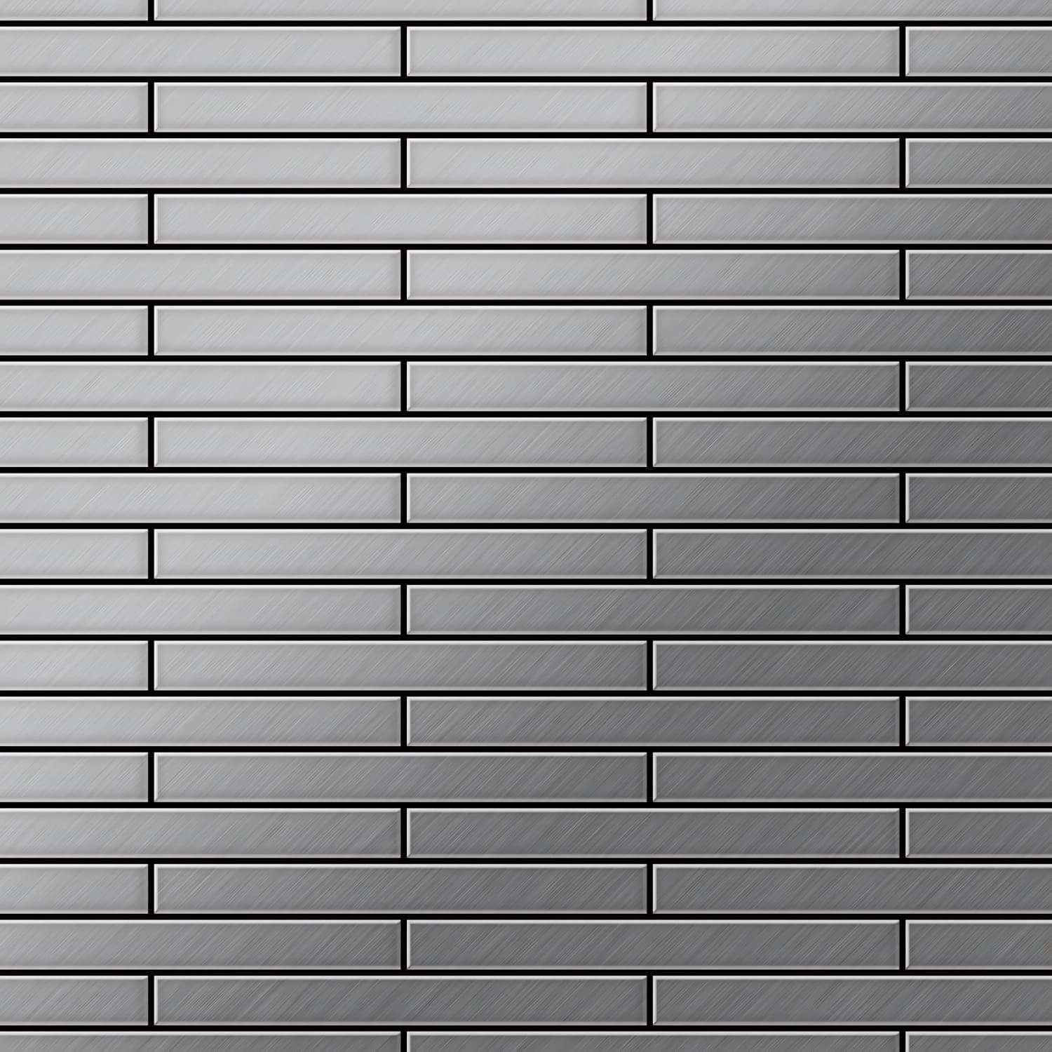ALLOY Mosaik Fliese Massiv Metall Edelstahl Gebürstet Grau 1,6mm Stark Deed günstig online kaufen