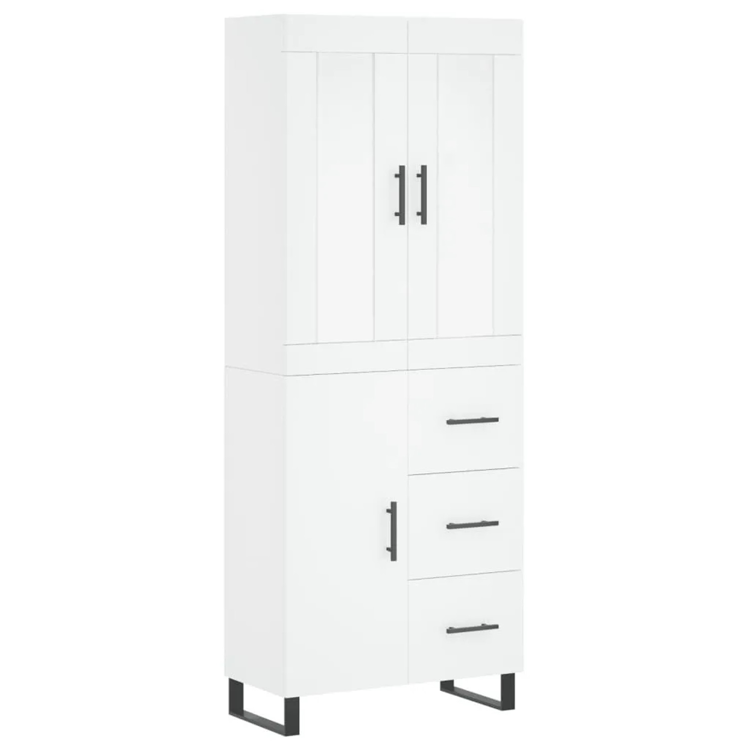 vidaXL Highboard Weiß 69,5x34x180 cm Holzwerkstoff 3199833 günstig online kaufen