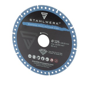 STAHLWERK Diamant Trennscheibe, 125mm, blau, für Winkelschleifer. Zubehör für Schleifer.