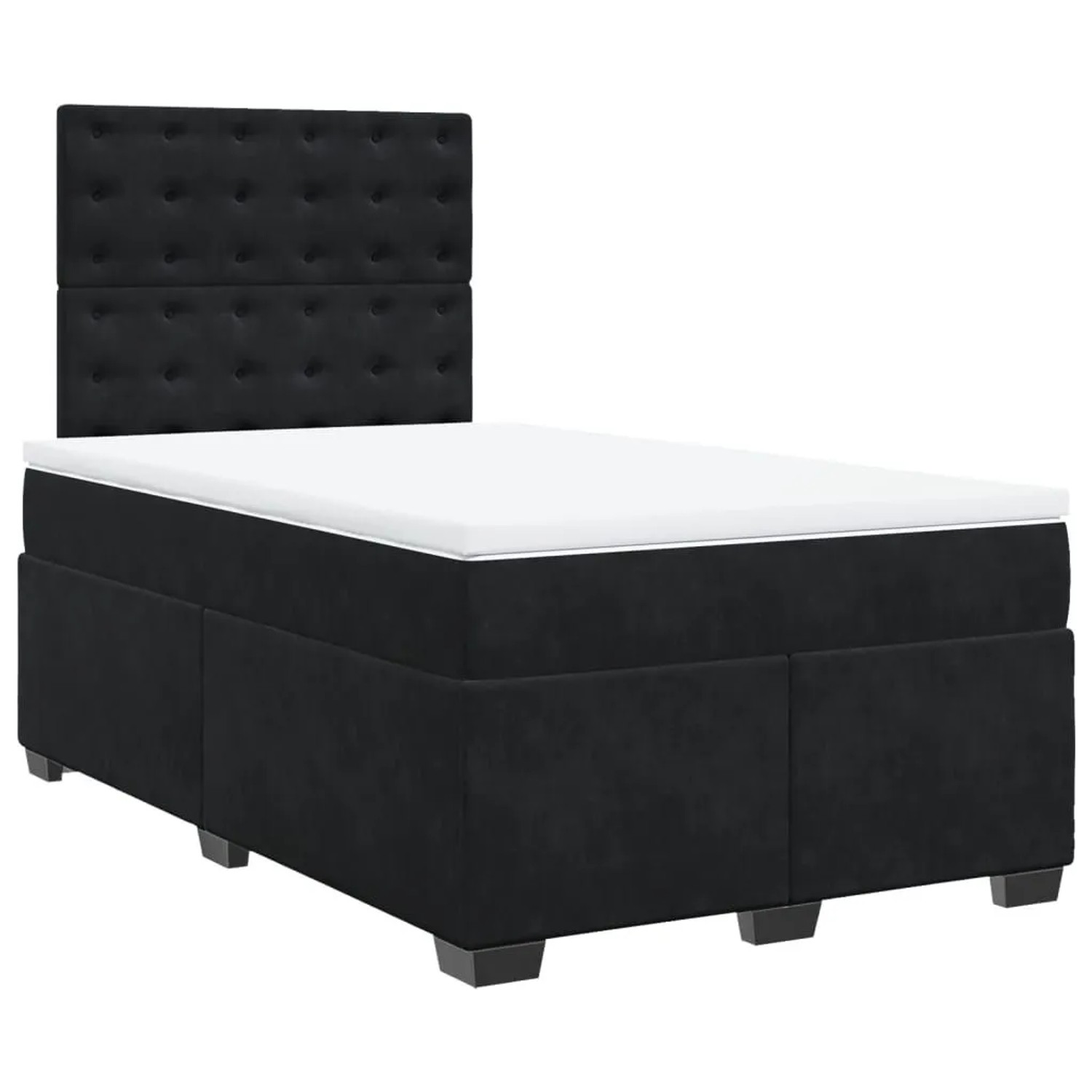 vidaXL Boxspringbett mit Matratze Schwarz 120x200 cm Samt 3290896 günstig online kaufen
