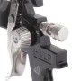 Detailaufnahme: STAHLWERK HVLP Lackierpistole SG-600 ST, 1,4 mm Düse, Einstellräder.