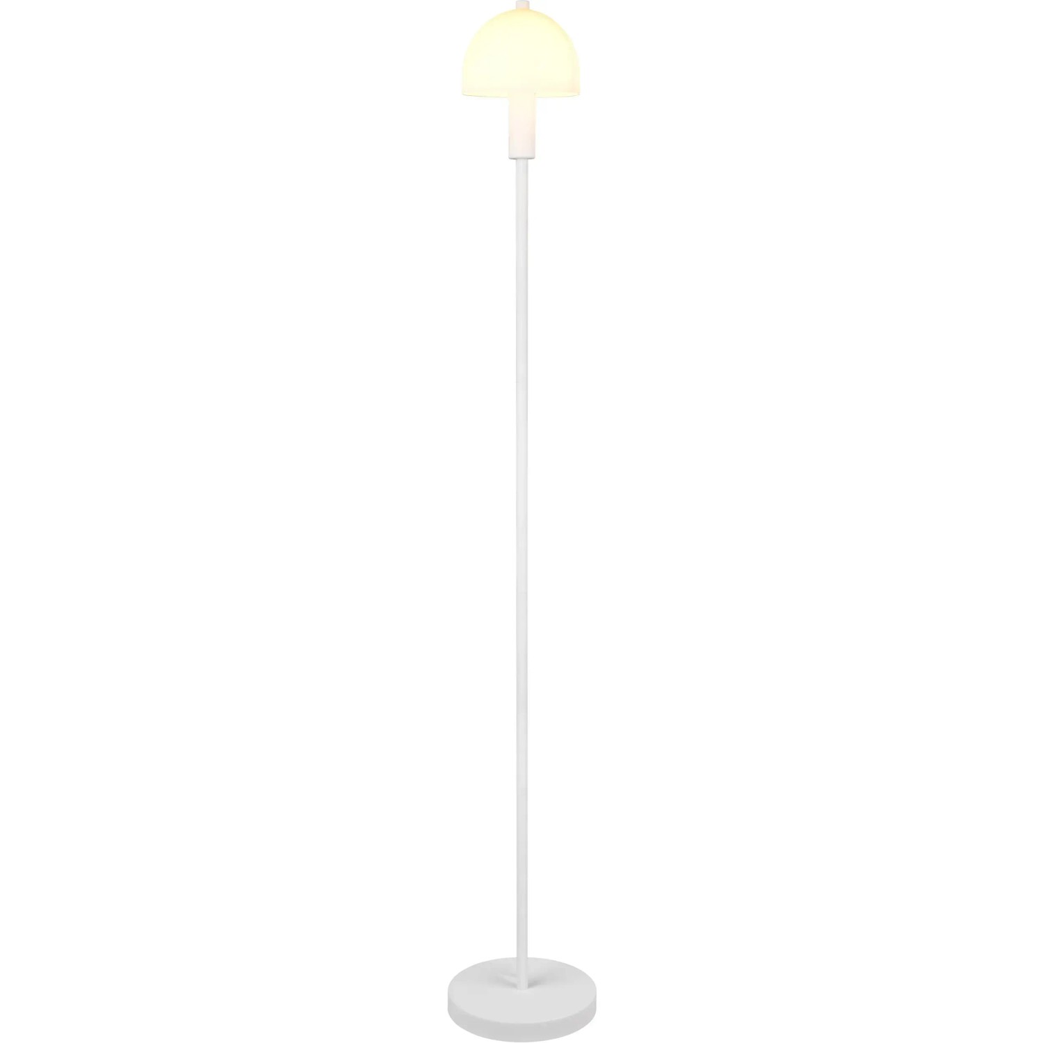 Weiße Reality Stehleuchte Glenn, 120cm, modernes Design für Wohnbereich.