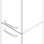 Fackelmann Bad-Hochschrank B.Clever, Alaska Esche, 30 cm breit, mit zwei Türen und Griffen.