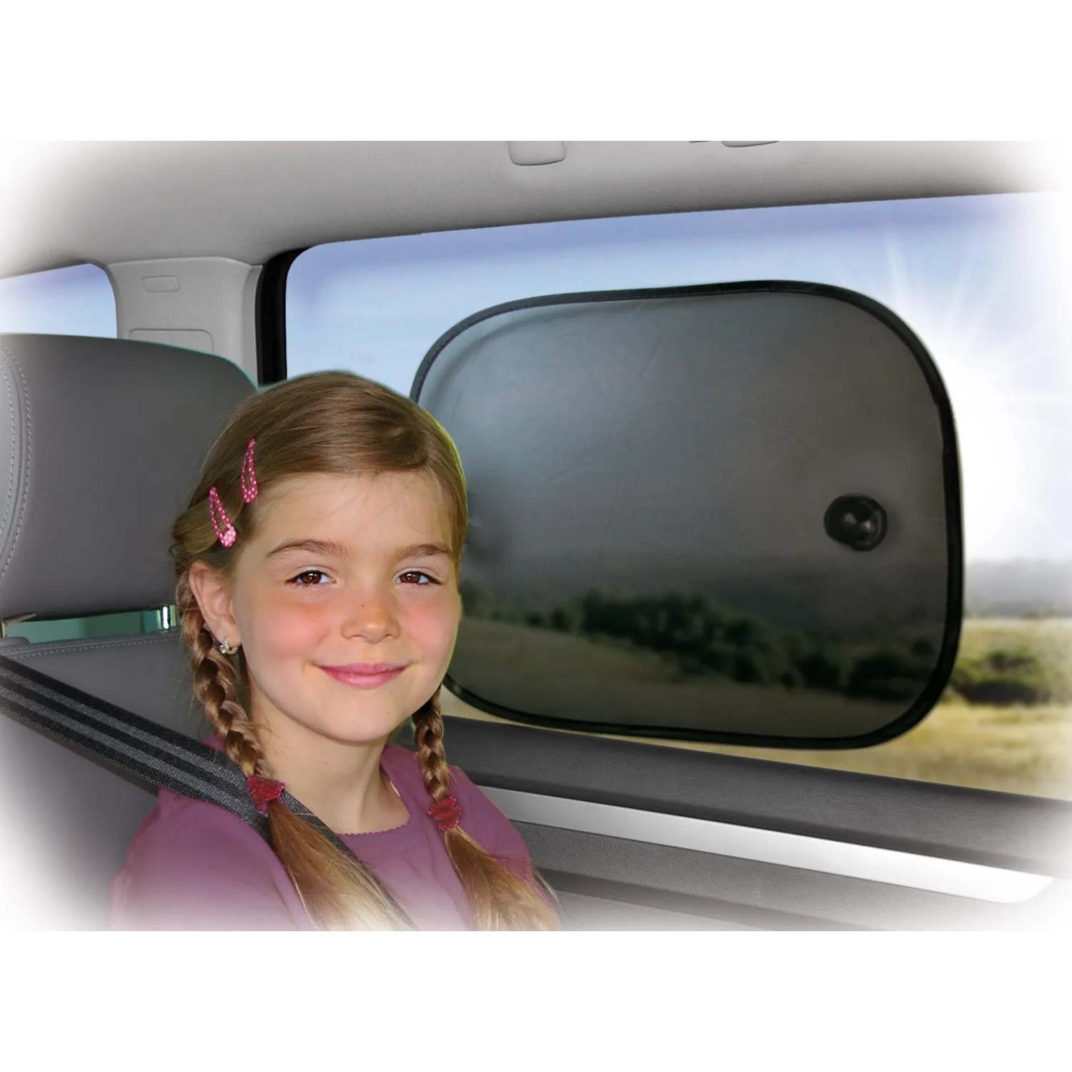 OkCars Sonnenschutz Universal Schwarz 2er Set