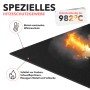 Evocamp Feuerfeste Unterlage 100x100 cm, hitzebeständig bis 982°C, zum Schutz vor Funken und Hitze beim Grillen.