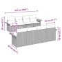 Beiges 9-teiliges Garten-Sofa-Set aus Polyrattan von vidaXL mit Tisch und modularem Design.