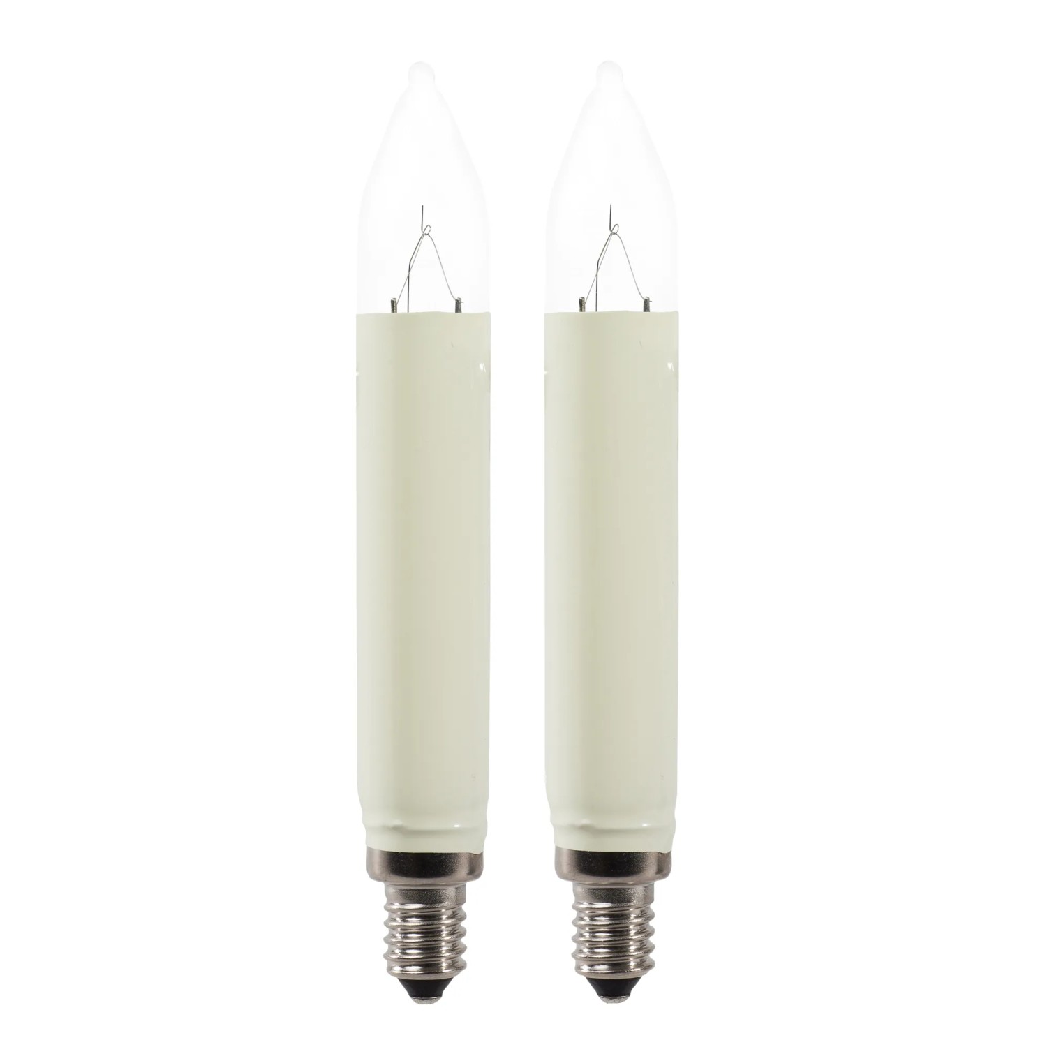 Saico Schaftkerze 2er-Pack für 30-flammige Lichterbögen/ Lichterketten Warmweiß