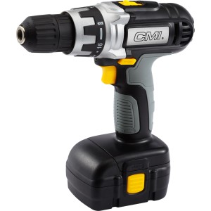CMI Akkuschrauber C-ABS-12 NC Solo, Akku-Bohrmaschine in Schwarz/Silber/Gelb.