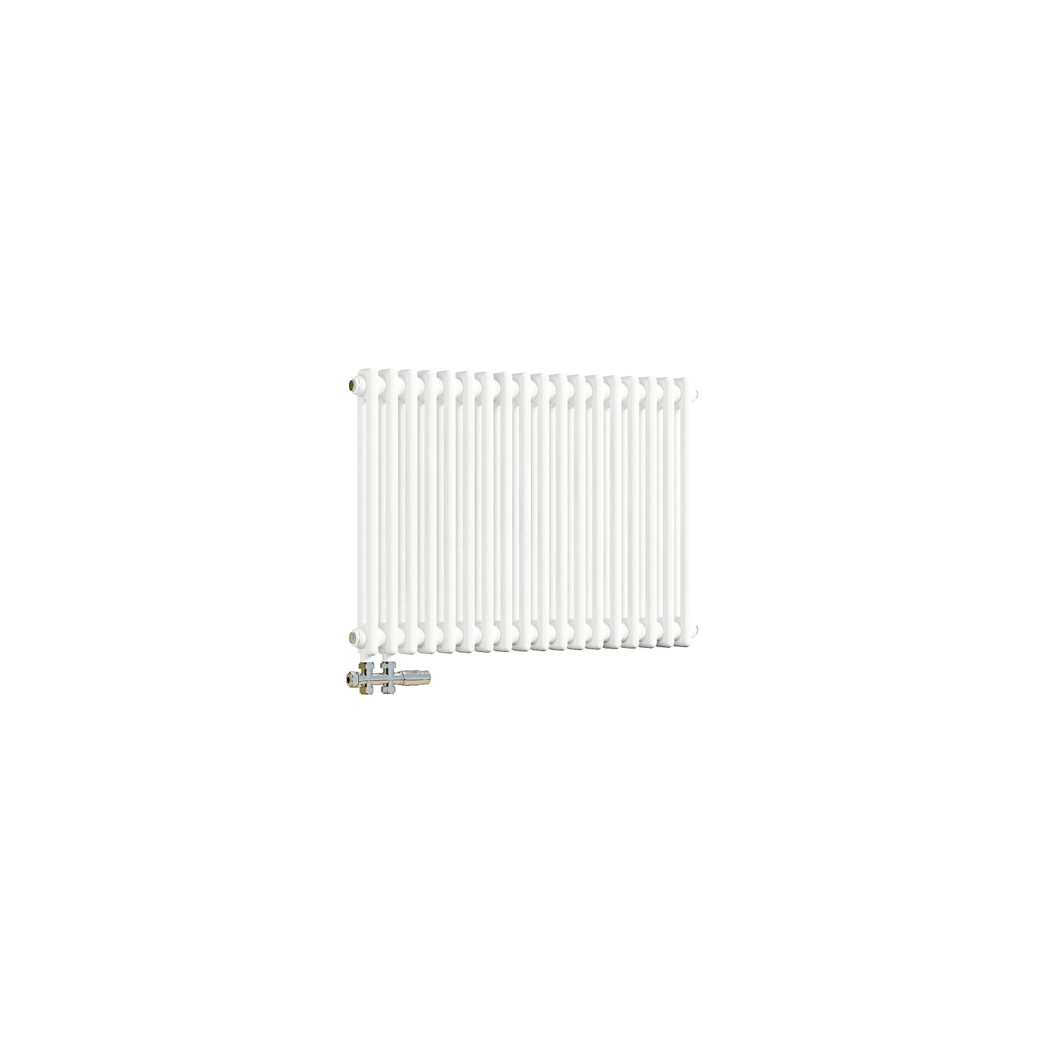 Duschparadies 600x830mm Traditioneller Heizkörper für Warmwasserbetrieb Weiß 922W 2Säulen