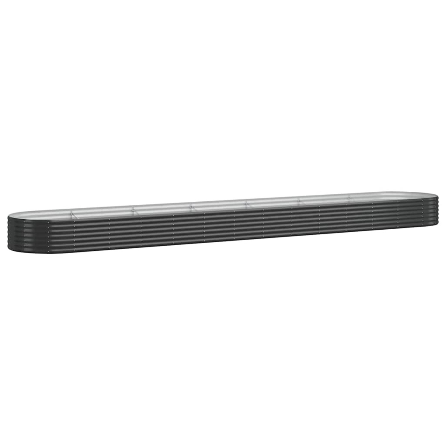 furnicato Hochbeet Pulverbeschichteter Stahl 544x100x36 cm Anthrazit