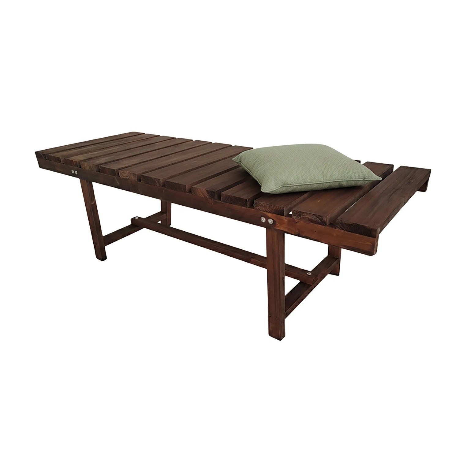 Relaxdays Gartenbank Tannenholz Braun 2-Sitzer 110 cm x 35 cm x 38 cm